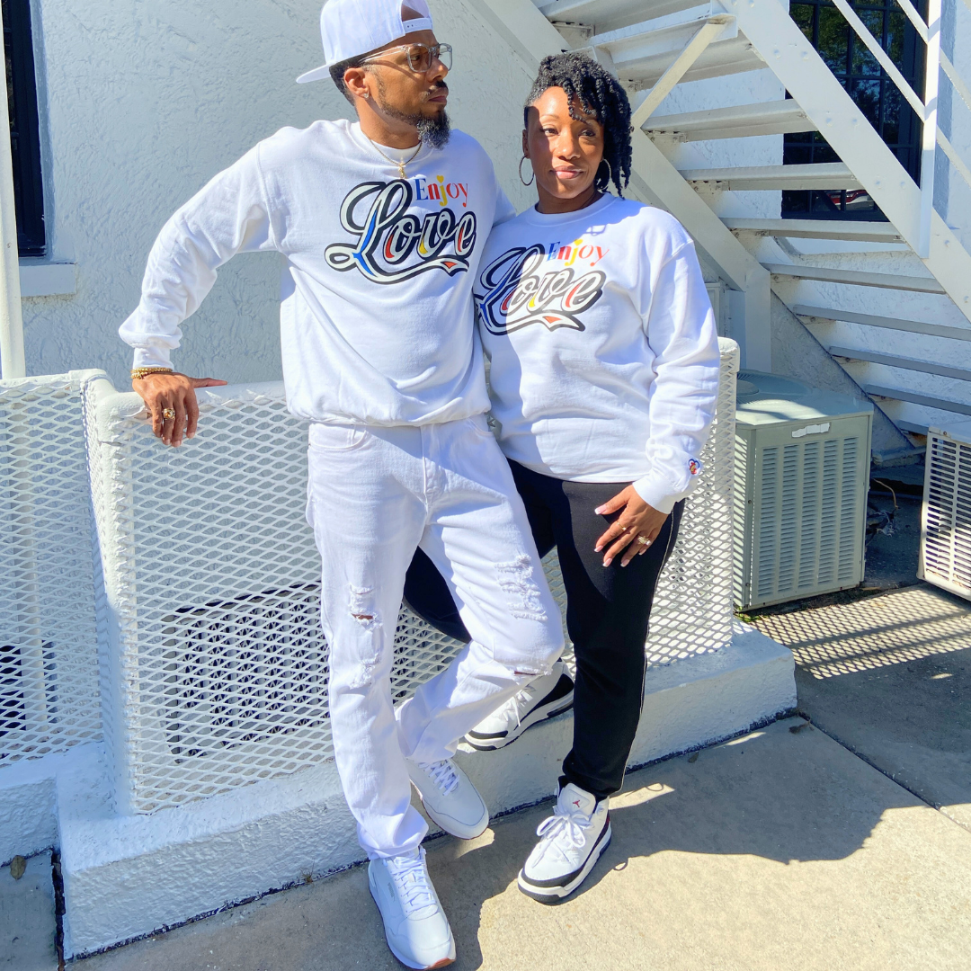 Enjoy Love SE Sweatshirt - White/Multicolor