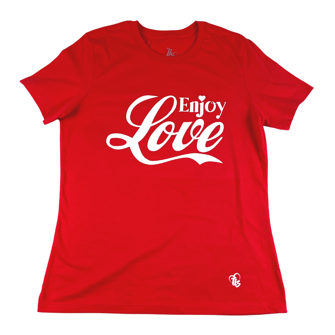 Women's EL Tee - Red & White