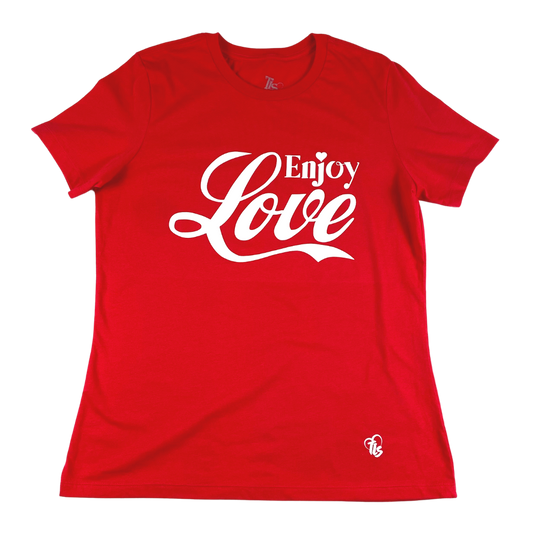 Women's EL Tee - Red & White