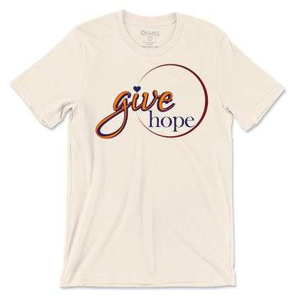 Give Hope Tee - Natural/Maroon/Navy/Mango