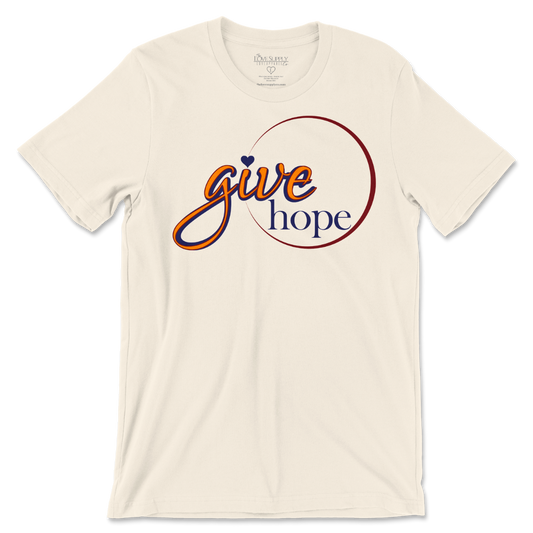 Give Hope Tee - Natural/Maroon/Navy/Mango