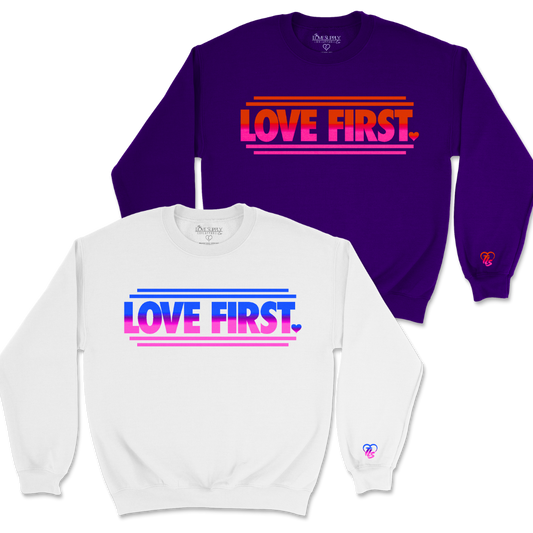 Love First SE Sweatshirt - White or Purple