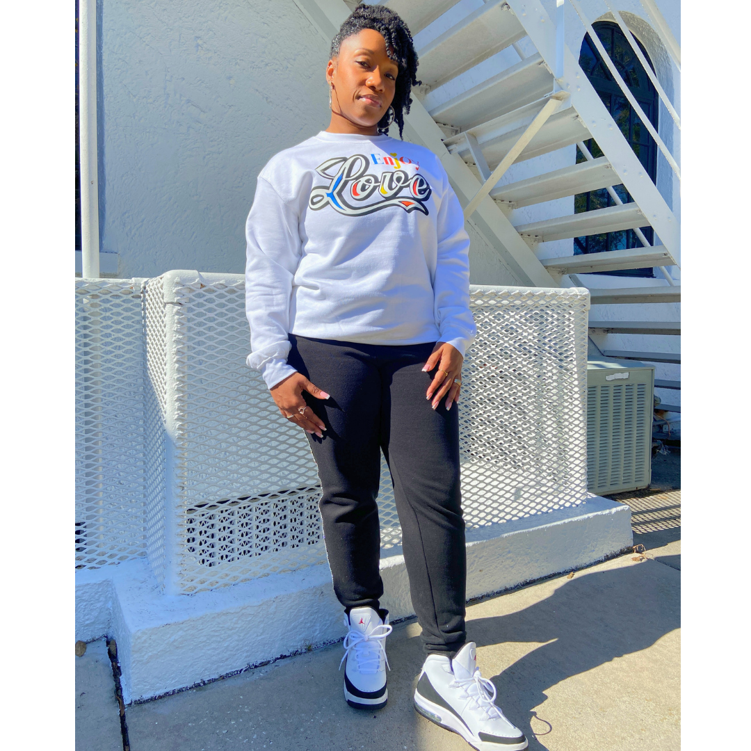 Enjoy Love SE Sweatshirt - White/Multicolor