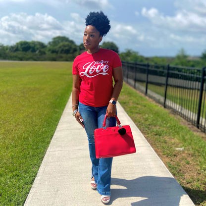 Women's EL Tee - Red & White