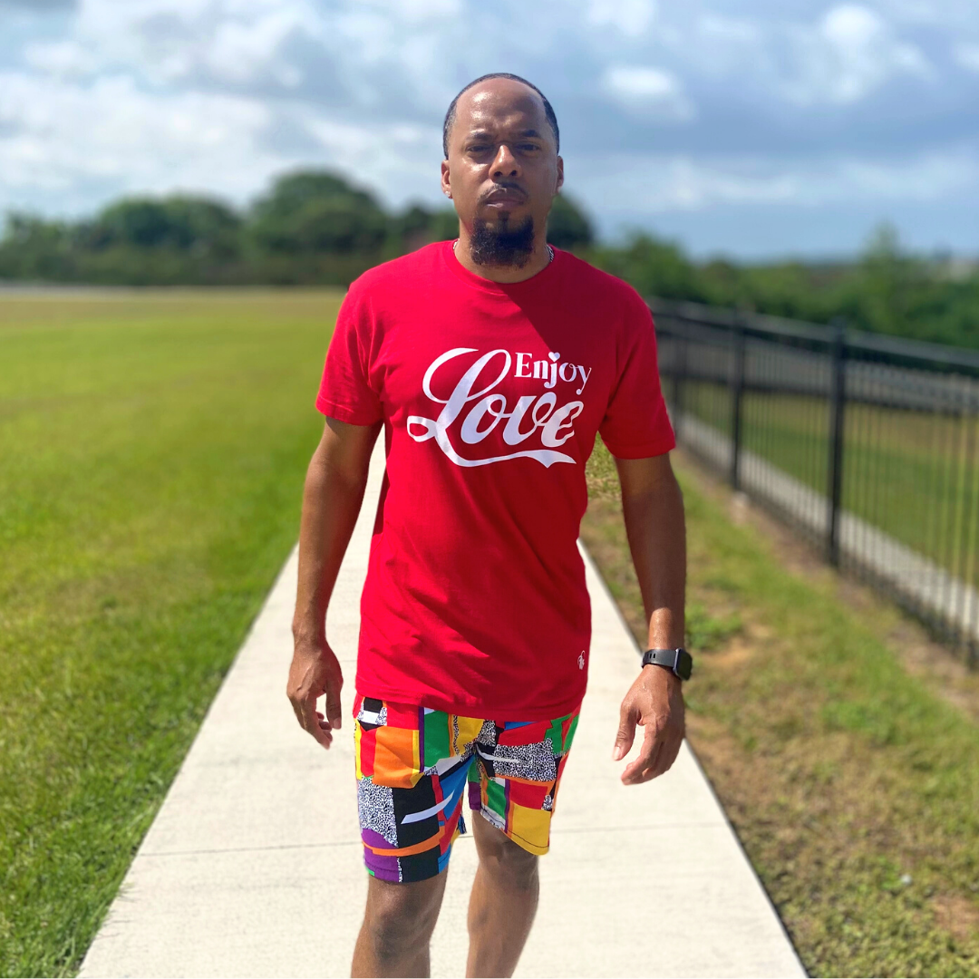 Men's EL Tee - Red & White