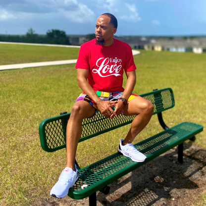 Men's EL Tee - Red & White