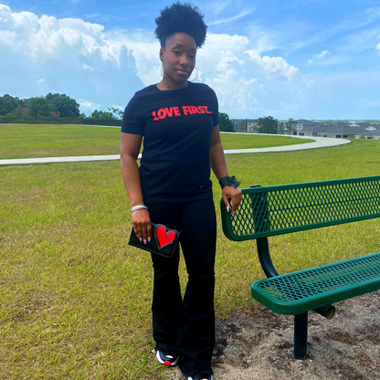 Women's LF Tee - Black & Red